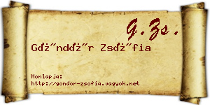 Göndör Zsófia névjegykártya