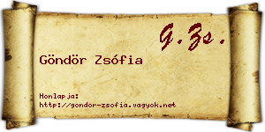 Göndör Zsófia névjegykártya