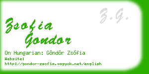 zsofia gondor business card